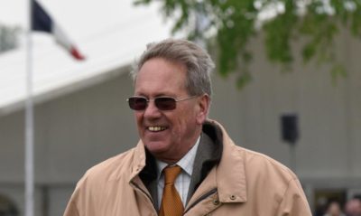 Hugh Thomas mid-stride at an equine event