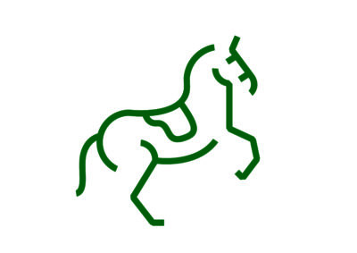 EFC Horse sinister & salient, green
